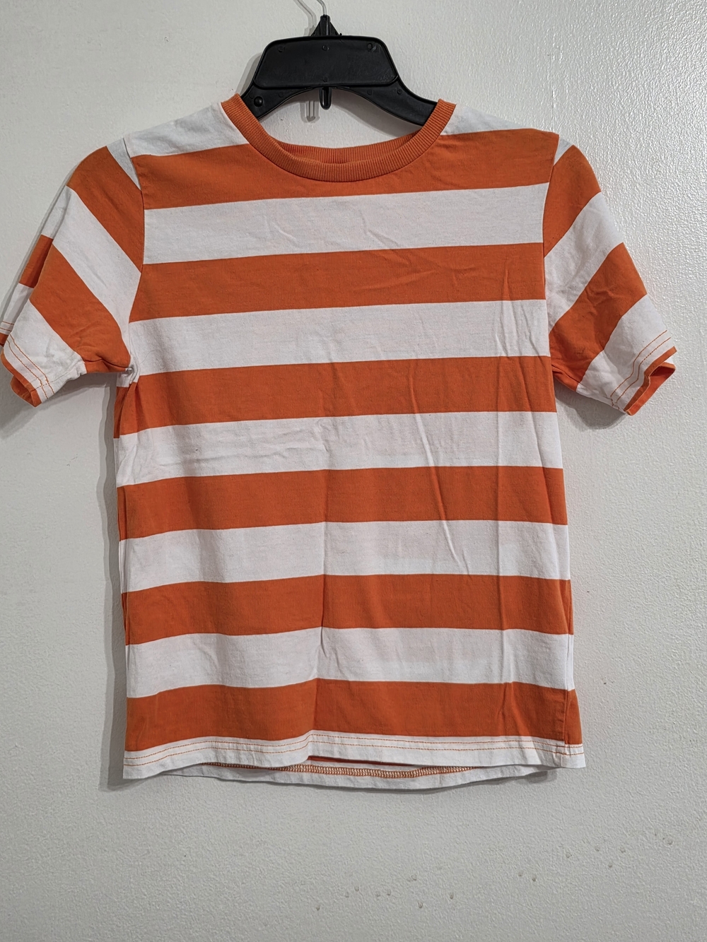 Kids Short-Sleeve Orange & White Striped Tee